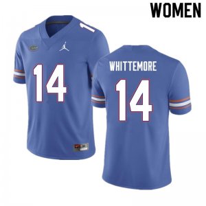 Women's Florida Gators #14 Trent Whittemore NCAA Nike Blue Authentic Stitched College Football Jersey WNW2262VE